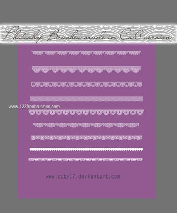 Cute Pixel Lace Borders
