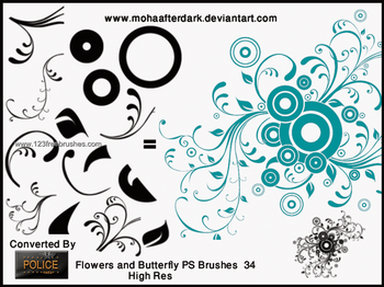 Flowers and Butterfly