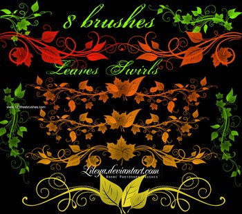 Leaves Swirl Ornaments