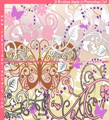 Swirls Dotted and Butterflies