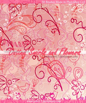 Dotted Swirls and Flowers