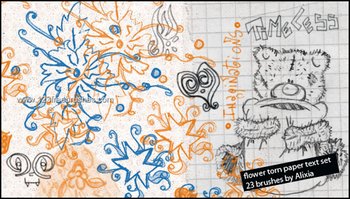 Flower Torn Paper Text