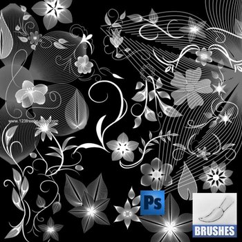 Floral Art Brushes Photoshop