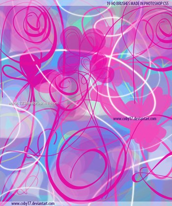 Romantic Flowers and Swirls