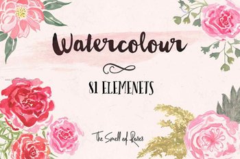 Watercolour Rose Flowers