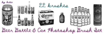 Beer Bottle and Beer Can