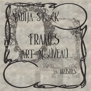 Art Nouveau Frames Stock