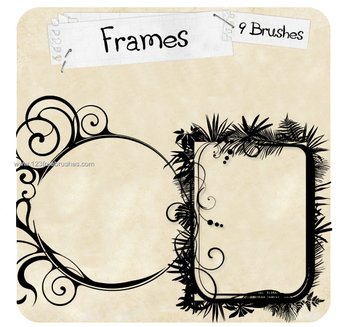 Circle Floral Frame and Vertical Frame