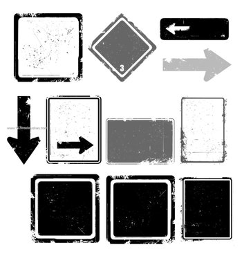 Grunge Arrows and Frames