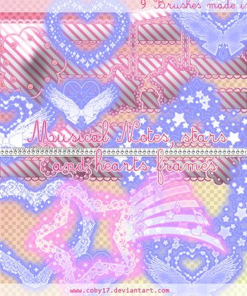 Musical Notes – Stars and Hearts Frames