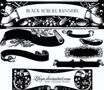 Vintage Floral Scroll Banner