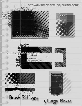 Halftone Grunge Boxes