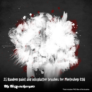 Random Paint Strokes and Ink Splatters