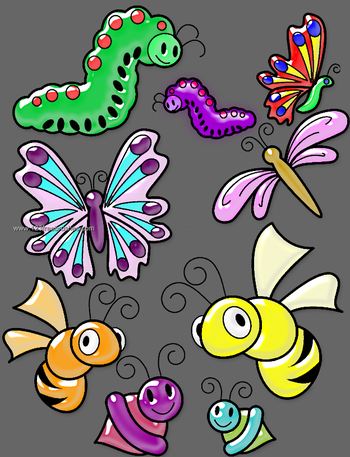 Butterfly and Bees