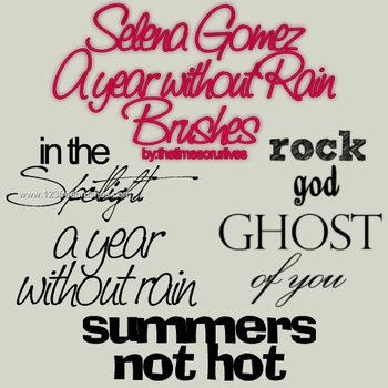 A Year Without Rain Lyrics