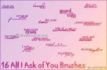 All I Ask of You Lyrics