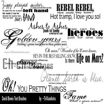 David Bowie Text