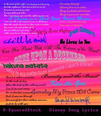 Disney Song Lyric