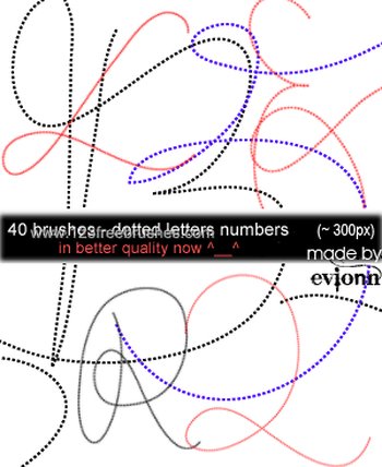 Dotted Letters Numbers