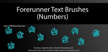 Halo Forerunner Text Numbers