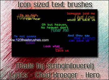 Hero Lyric Brushes