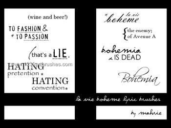 La Vie Boheme Lyric