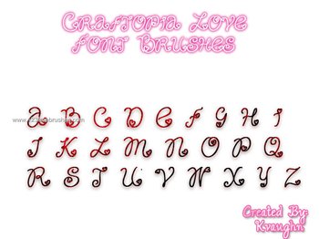 Love Font Alphabet
