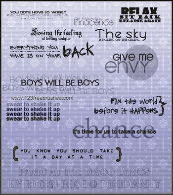Panic At the Disco Lyric