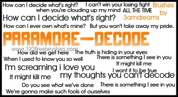 Paramore Lyric