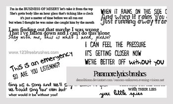 Paramore Lyrics