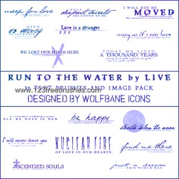 Run to the Water Text