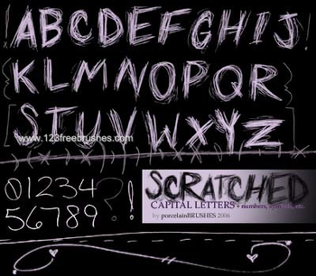 Scratched Alphabet Letters