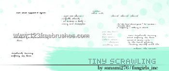 Scrawled Tiny Text