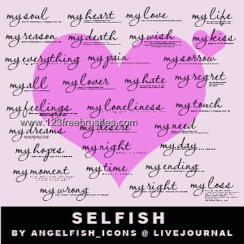 Selfish Lyrics