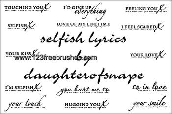 Selfish Lyrics