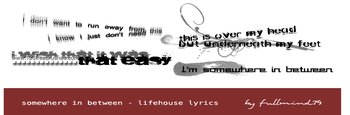 Somewhere in Between Lyrics