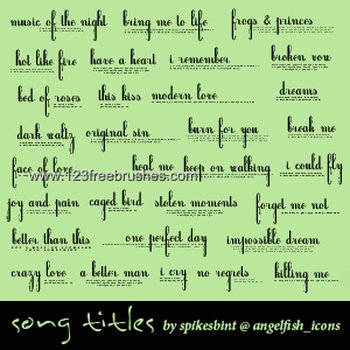 Song Title Tiny Text