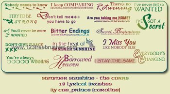 Summer Sunshine – the Corrs