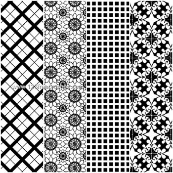 Flowers and Checkered Pattern