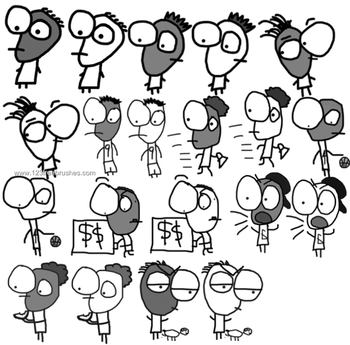 Colored Face People