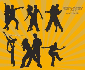 Dancing Couple Silhouettes
