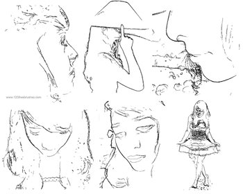 Girls Faces Drawing