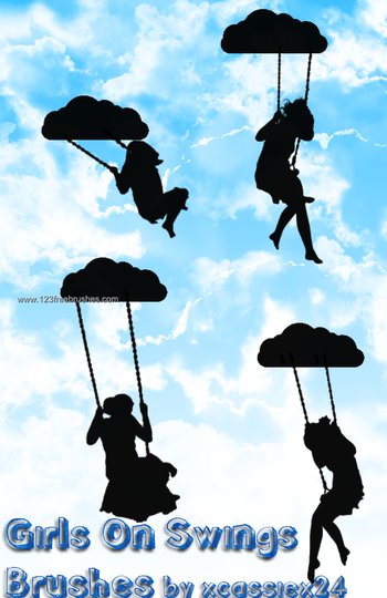 Girls on Swings