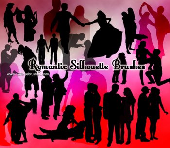 Romantic Lovers Silhouettes