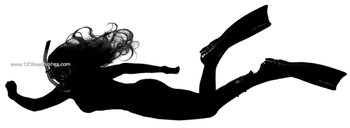 Scuba Girl Silhouette