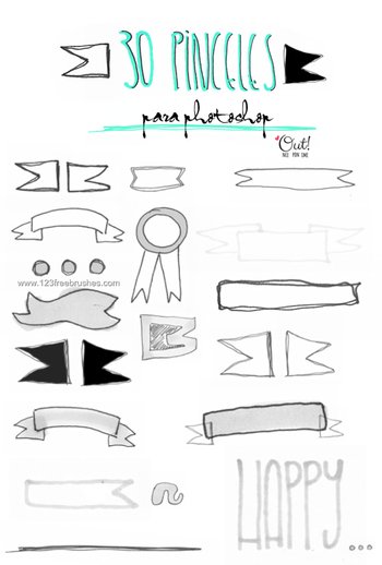 Doodle Banners – Ribbons