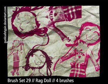 Doodle Children Drawing Rag Doll