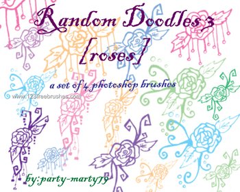 Doodle Rose Flowers