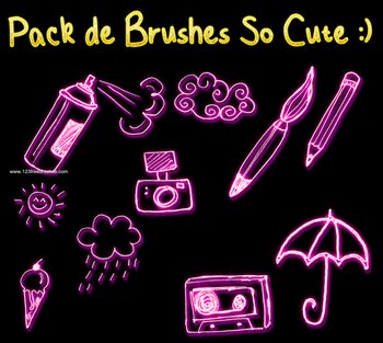 Doodle Umbrella – Pencil – Sun – Clouds