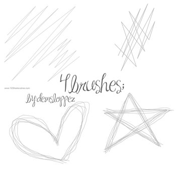 Scribble Heart and Star